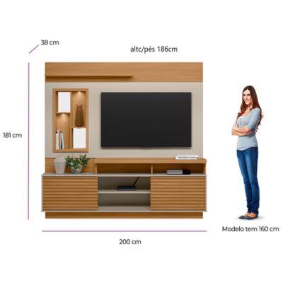 HOME ELDORADO NATURE/OFF WHITE 2M C/ESP+LED+PES COD 658.026